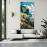 Painting by Numbers Panorama Coast with Mountains III